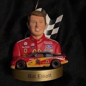 Vintage‎ NWT Bill Elliott Keepsake Ornament,Stock Car Champion